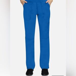 Healing Hands Royal Blue Yoga Cargo Scrub Pants Medium